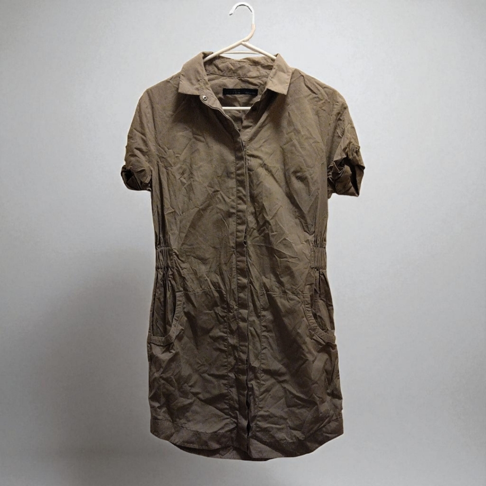 All Saints Women's Casual Tan Button Down Dress
